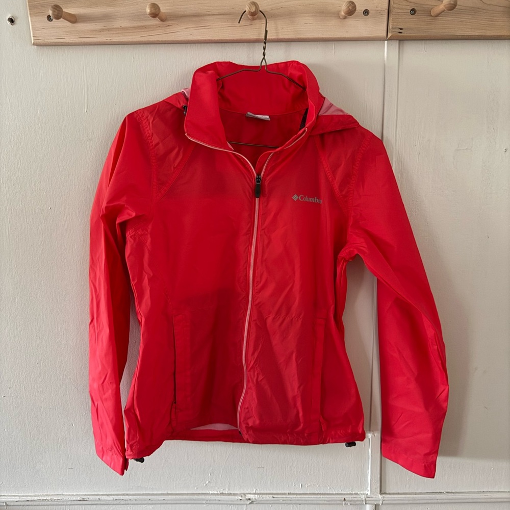 Columbia Pink Windbreaker Rain Jacket Rain Women’s Size Medium